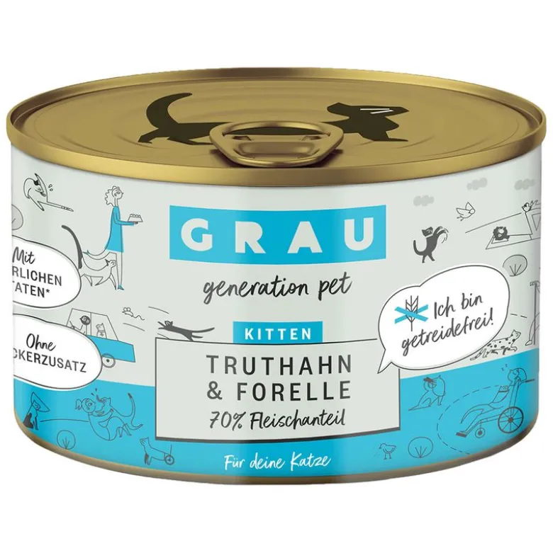 GRAU Kitten kornfri dåser 12 x 200 g
