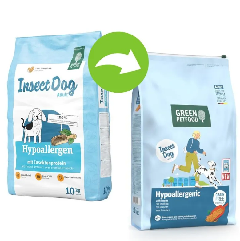 Green Petfood InsectDog Hypoallergenic med insekter