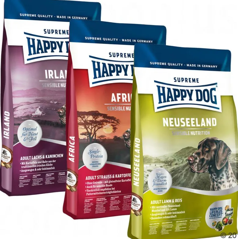 Happy Dog Supreme "Kulinarisk Jordomrejse", 3 x 4 kg