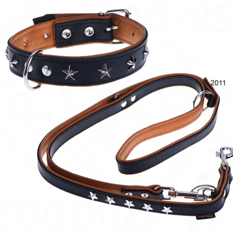 Heim Stars læderhalsbånd & hundesnor