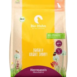 Herrmann's øko-kylling med øko-ris og øko-ærter