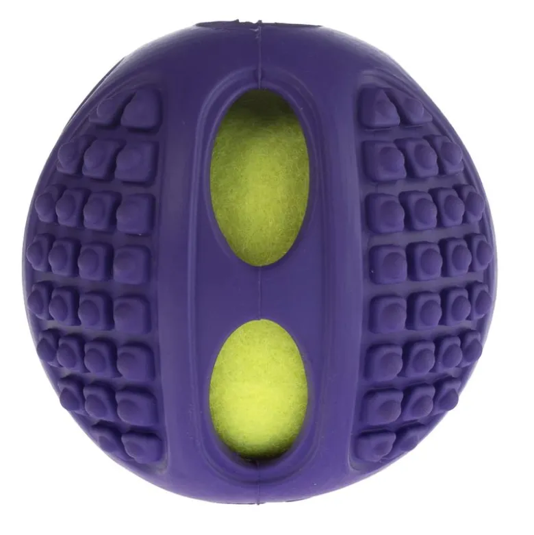 Hundelegetøj Gummi-tennisbold 2i1