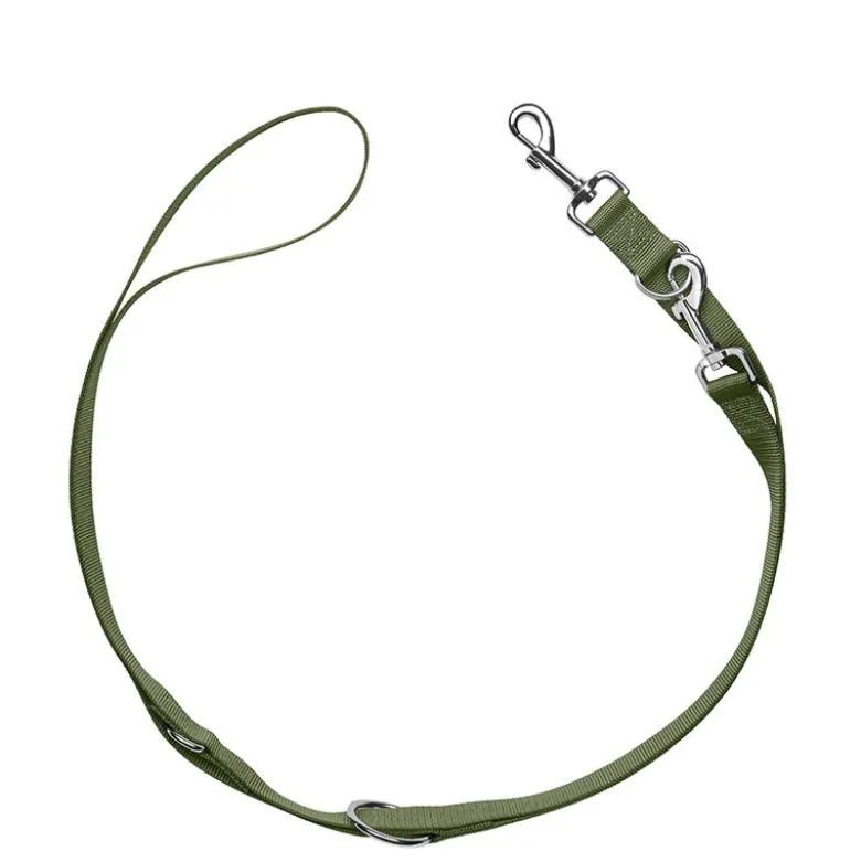 HUNTER Sæt: Halsbånd + hundesnor London, olivengrøn