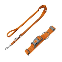 HUNTER Sæt: Halsbånd + hundesnor London, orange