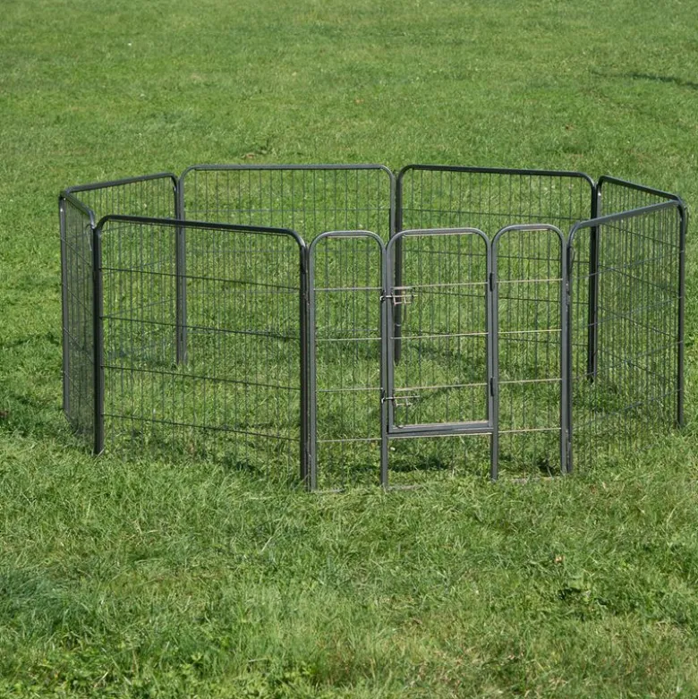 Hvalpeløbegård af metal