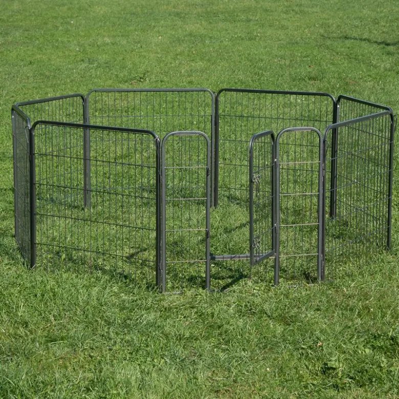 Hvalpeløbegård af metal