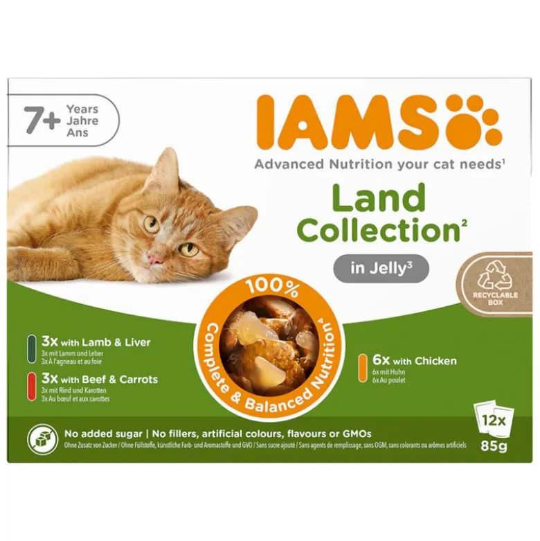 IAMS Advanced Nutrition Senior 7+ Land Collection i gelé