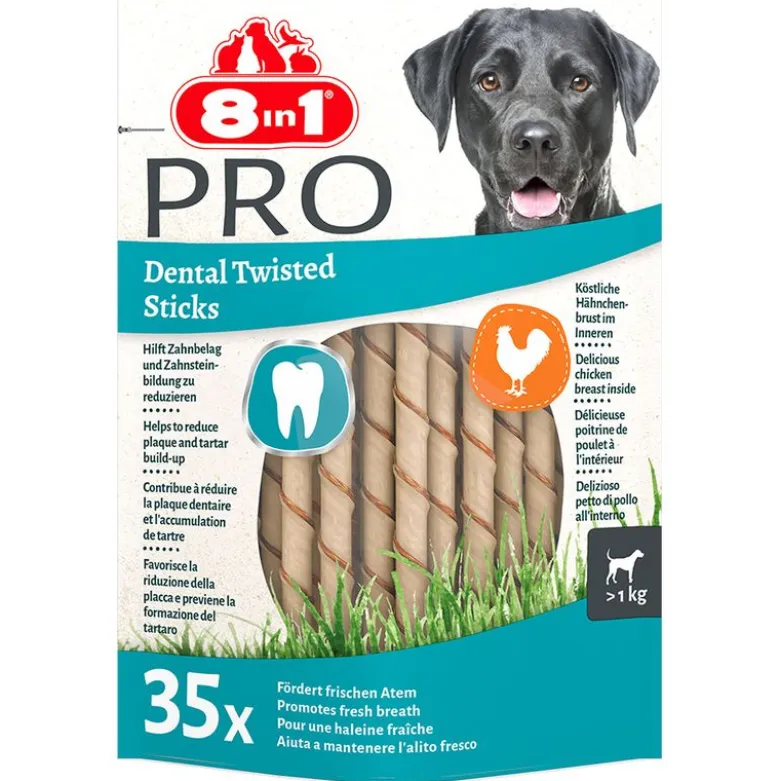 8in1 Pro Dental Twisted Kylling tyggepinde