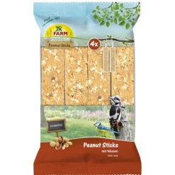 JR Farm 4x Peanut Sticks uden skal 640 g