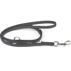 JULIUS-K9® gummieret dobbeltsnor - sort