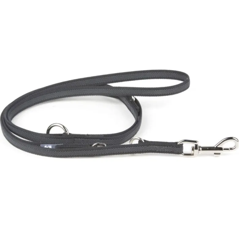 JULIUS-K9® gummieret dobbeltsnor - sort
