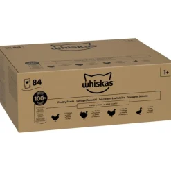 Jumbopakke: 84 x 85 g Whiskas 1+ Adult portionsposer