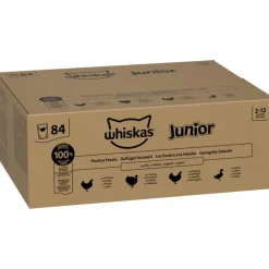 Jumbopakke: 84 x 85 g Whiskas Junior portionsposer