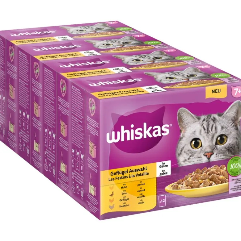 Jumbopakke: 96 x 85 g Whiskas Senior portionsposer