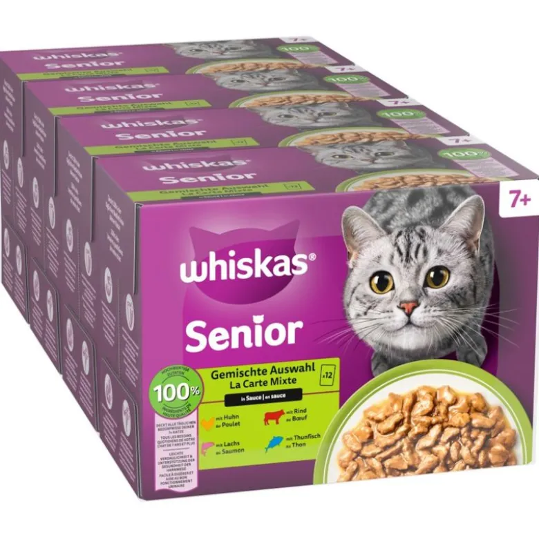Jumbopakke: 96 x 85 g Whiskas Senior portionsposer