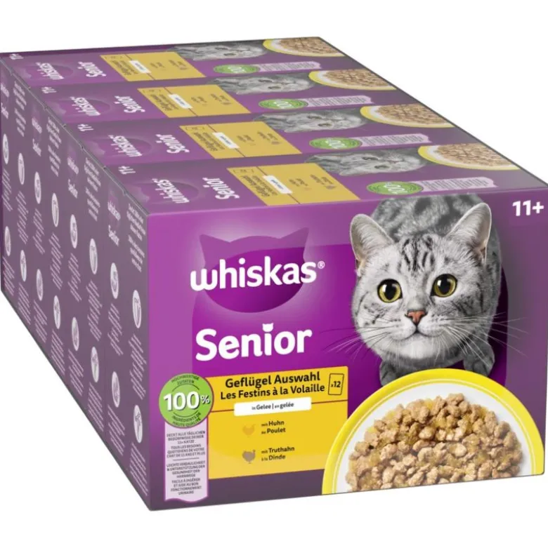 Jumbopakke: 96 x 85 g Whiskas Senior portionsposer