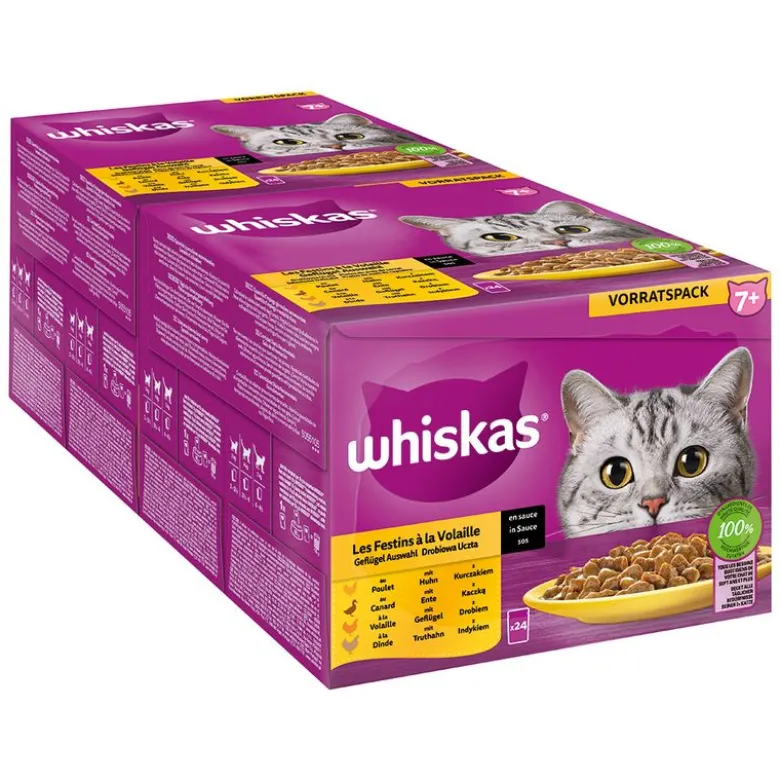 Jumbopakke: 96 x 85 g Whiskas Senior portionsposer