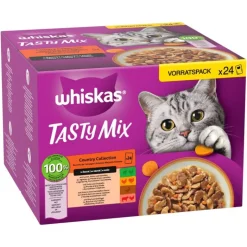 Jumbopakke: 96 x 85 g Whiskas Tasty Mix portionsposer