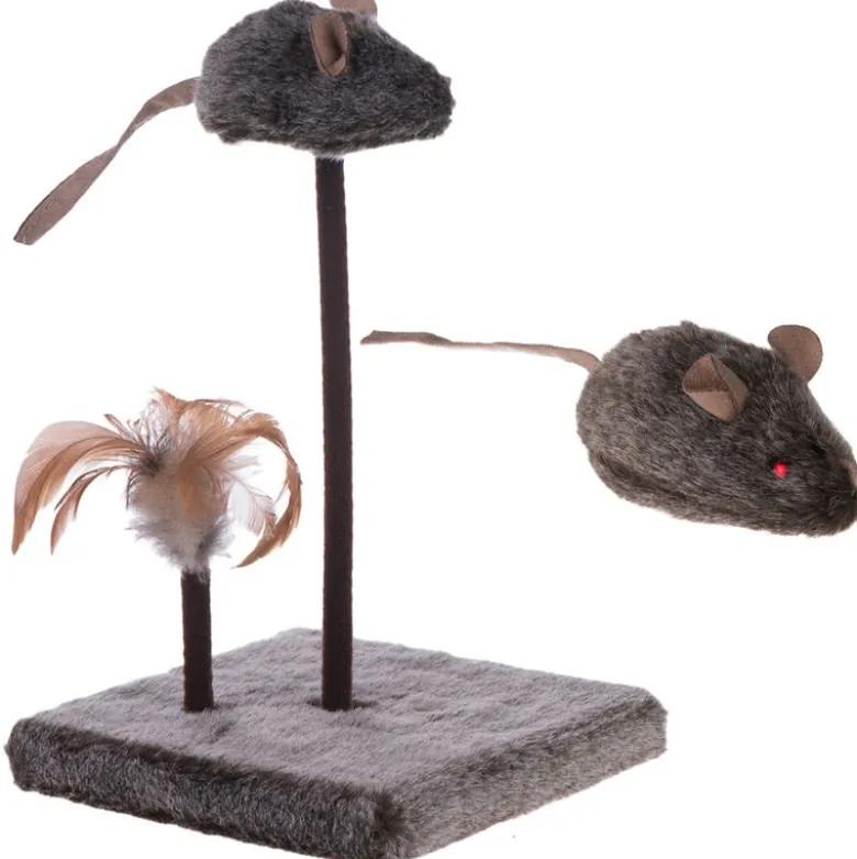 Kattelegetøj-sæt Wild Mouse med lyd og LED-lys