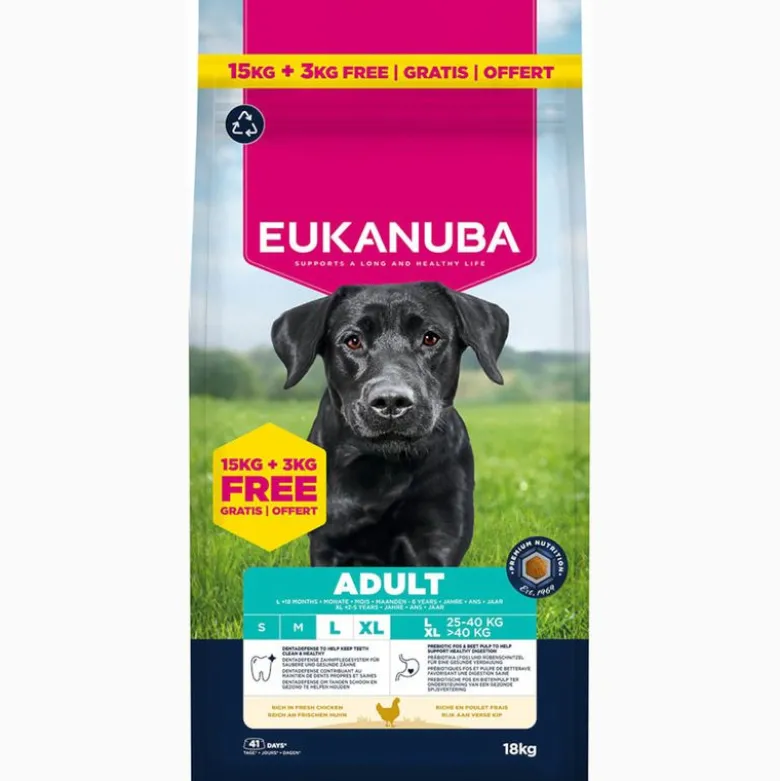 Køb 15 kg og få 3 kg med gratis! 18 kg Eukanuba Premium Nutrition