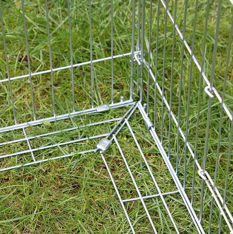Kerbl løbegård, 4-kantet med anti-flugt sikring