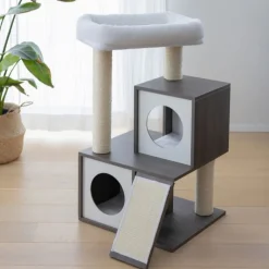 Kerbl Pet Flair kradsetræ, hvid/grå