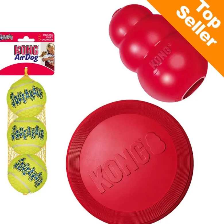 KONG økonomisæt: Frisbee, KONG Classic, tennisbolde