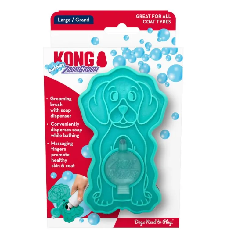 KONG massagebørste Zoom Groom Bubbles, fyldbar