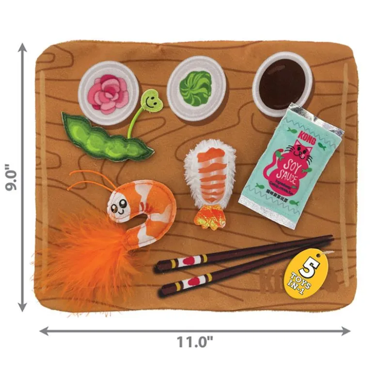 KONG Pull-A-Partz kattelegetøj Sushi