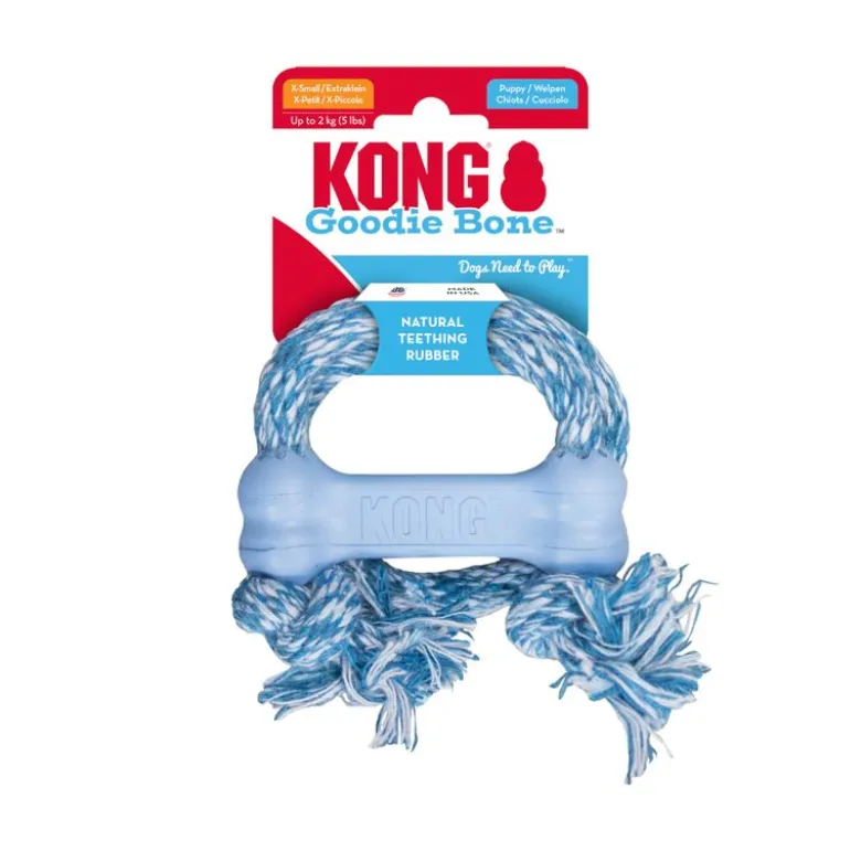 KONG Puppy Goodie Bone med reb