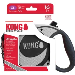 KONG Ultimate indtrækkelig snor grå