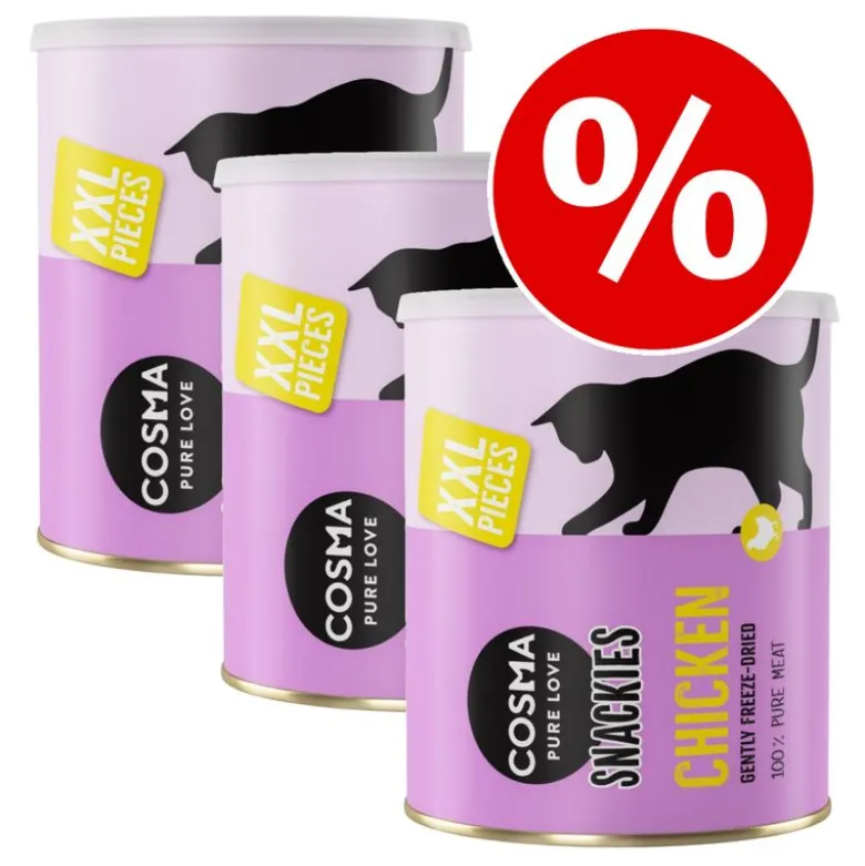 Økonomipakke: Cosma Snackies XXL Kattesnacks i Maxi Tube