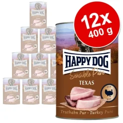 Økonomipakke Happy Dog Sensible Pure 12 x 400 g