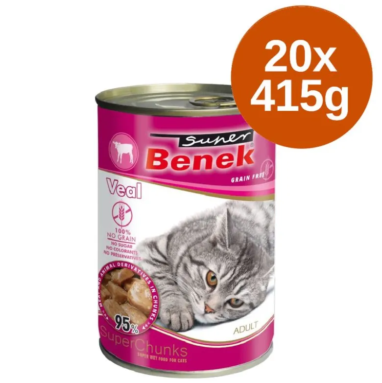 Økonomipakke med Super Benek kornfrie bidder 20 x 415 g