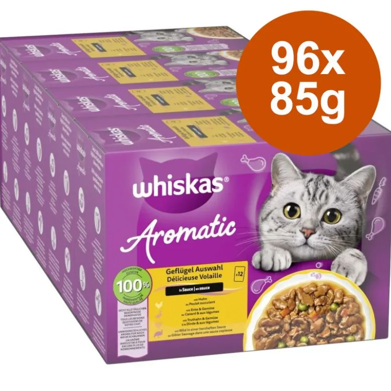Økonomipakke: Whiskas 1+ Aromatic Selection 96 x 85 g