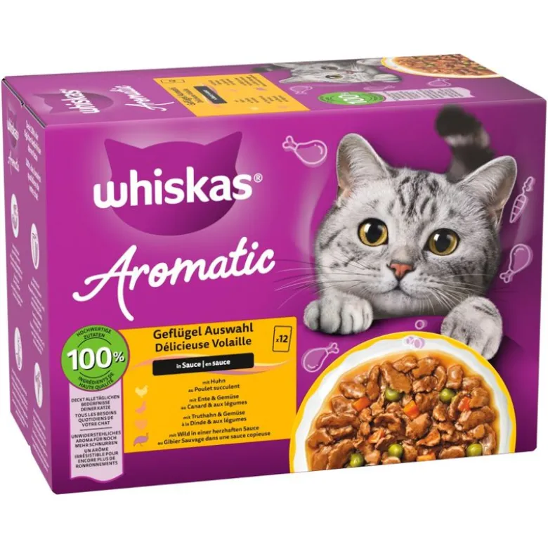 Økonomipakke: Whiskas 1+ Aromatic Selection 96 x 85 g