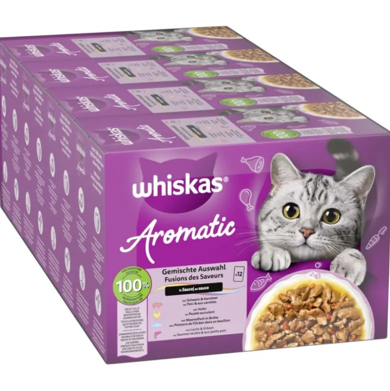 Økonomipakke: Whiskas 1+ Aromatic Selection 96 x 85 g
