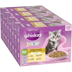 Økonomipakke: Whiskas Junior portionsposer 144 x 85 g