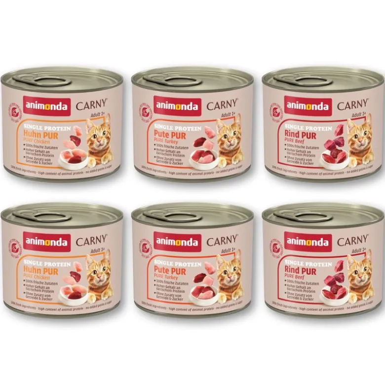 Økonomipakke: 24 x 200 g animonda Carny Single Protein Adult