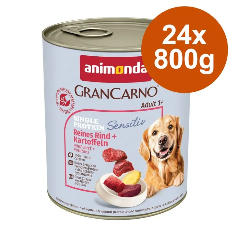 Økonomipakke: 24 x 800 g animonda GranCarno Adult Sensitive