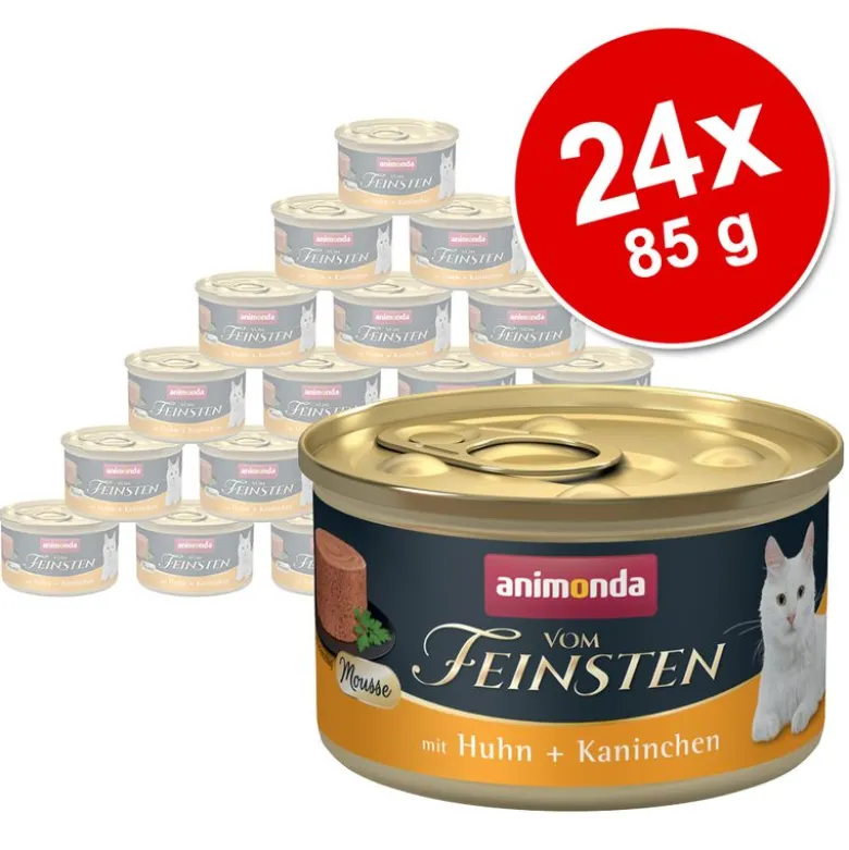Økonomipakke: 24 x 85 g animonda Vom Feinsten Adult Mousse
