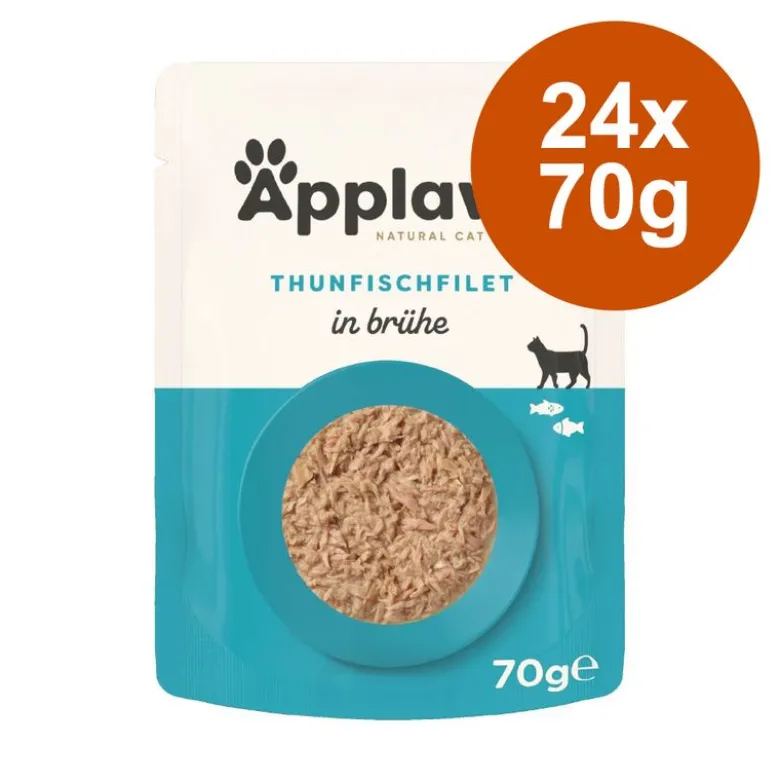 Økonomipakke: 24 x 70 g Applaws Cat Natural i bouillon