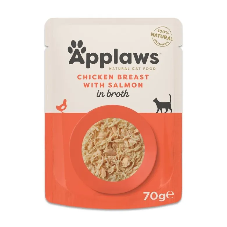 Økonomipakke: 24 x 70 g Applaws Cat Natural i bouillon