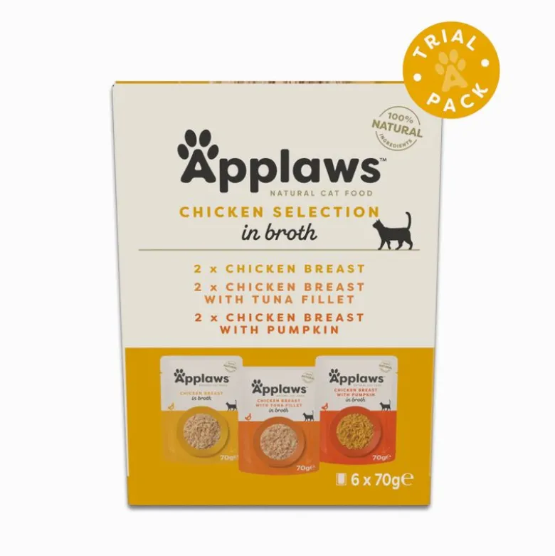 Økonomipakke: 48 x 70 g Applaws Cat Natural i bouillon