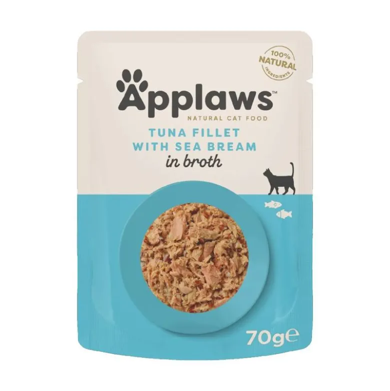 Økonomipakke: 48 x 70 g Applaws Cat Natural i bouillon
