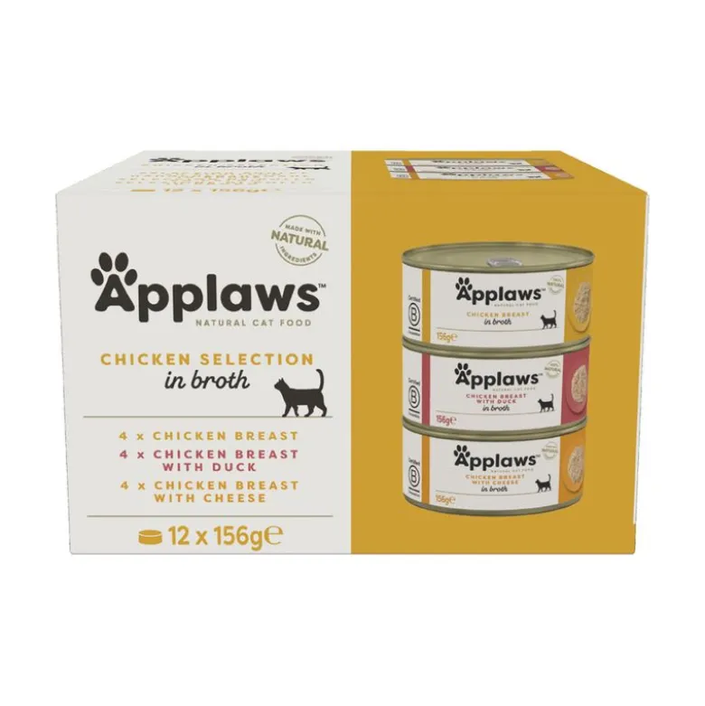 Økonomipakke: 24 x 156 g Applaws i bouillon
