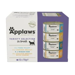 Økonomipakke: 48 x 70 g Applaws i bouillon