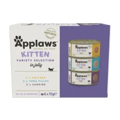 Økonomipakke: 24 x 70 g Applaws Kitten dåser i gelé