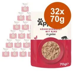 Økonomipakke: 32 x 70 g Applaws Pouch i gelé
