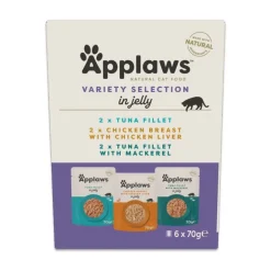 Økonomipakke: 48 x 70 g Applaws Pouch i gelé Mix